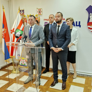Delegacija Valandova iz Severne Makedonije na prijemu kod predsednika GO Lazarevac (4)