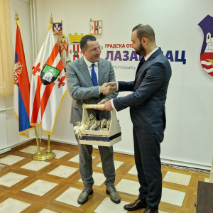 Delegacija Valandova iz Severne Makedonije na prijemu kod predsednika GO Lazarevac (6)