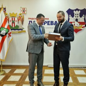 Delegacija Valandova iz Severne Makedonije na prijemu kod predsednika GO Lazarevac (7)