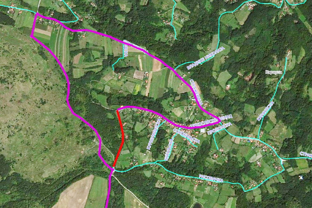 Alternativni pravac kretanja saobraćaja u toku izvođenja radova